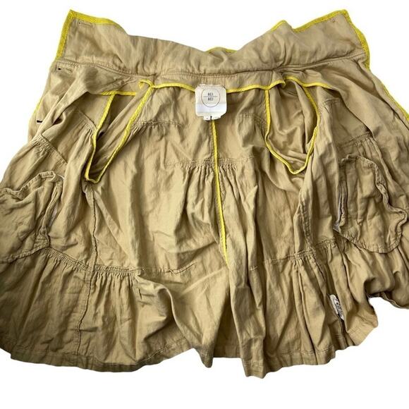 Anthro Hei Hei Khaki Tiered Swing Trench Coat womens medium - Picture 9 of 13